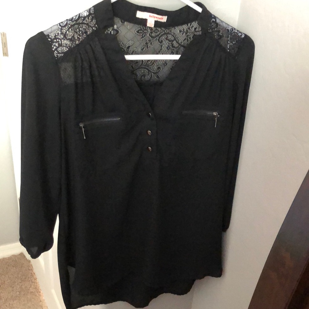 Black dress shirt for women